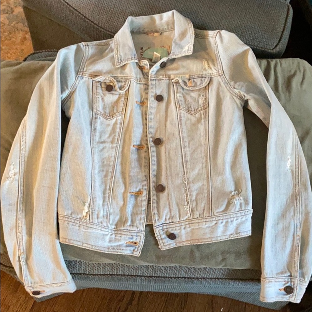Hollister distressed denim jacket